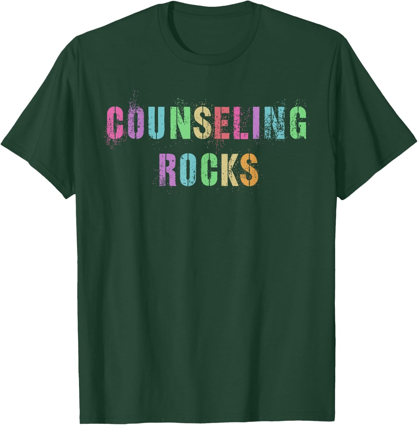COUNSELING ROCKS School Counselor Team College Guidance T-Shirt - T-Shirt | Forest