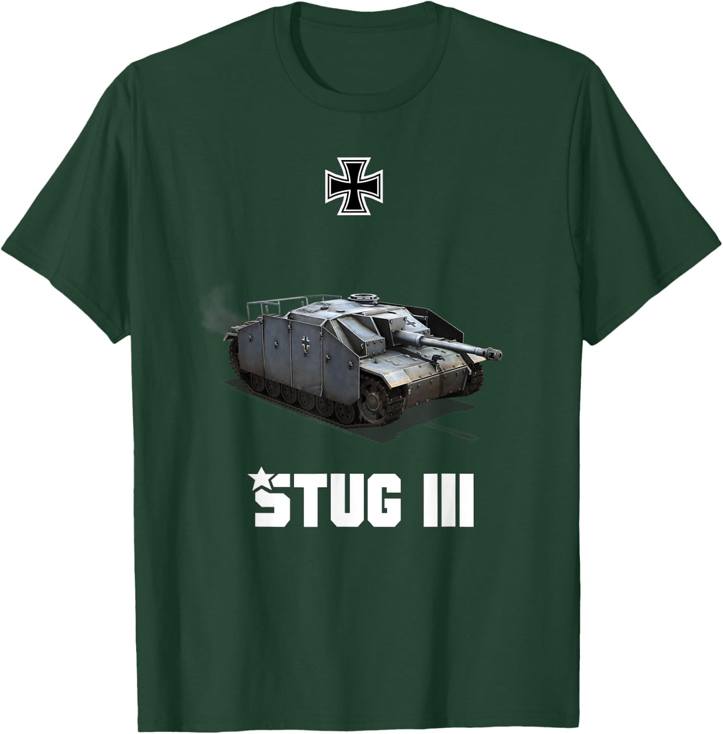 StuG III Ausf. G German Tank Destroyer WW2 Military T-Shirt - T-Shirt | Forest