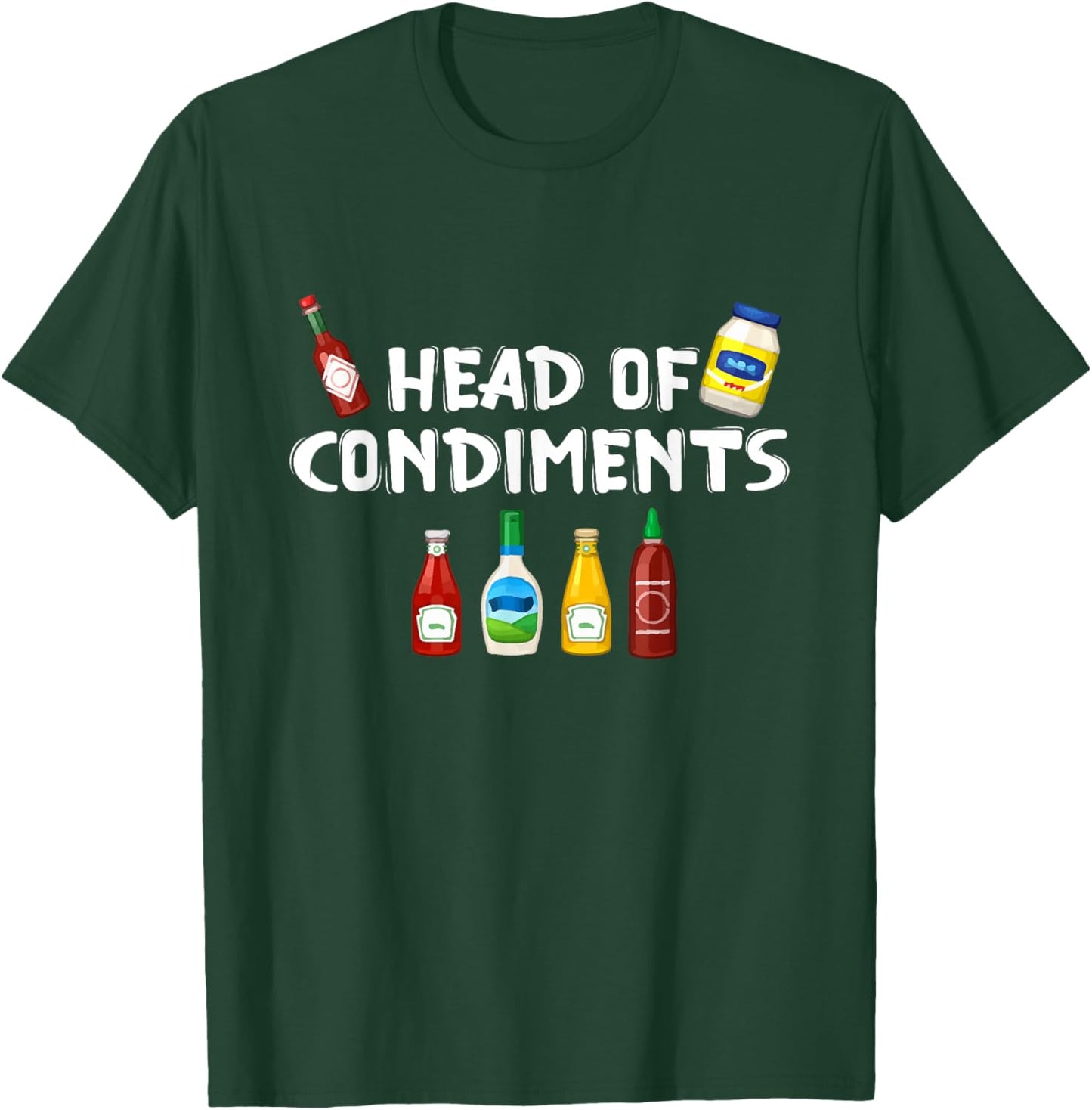 Head of Spices Funny Condiments BBQ Spices Sauce T-Shirt - T-Shirt | Forest