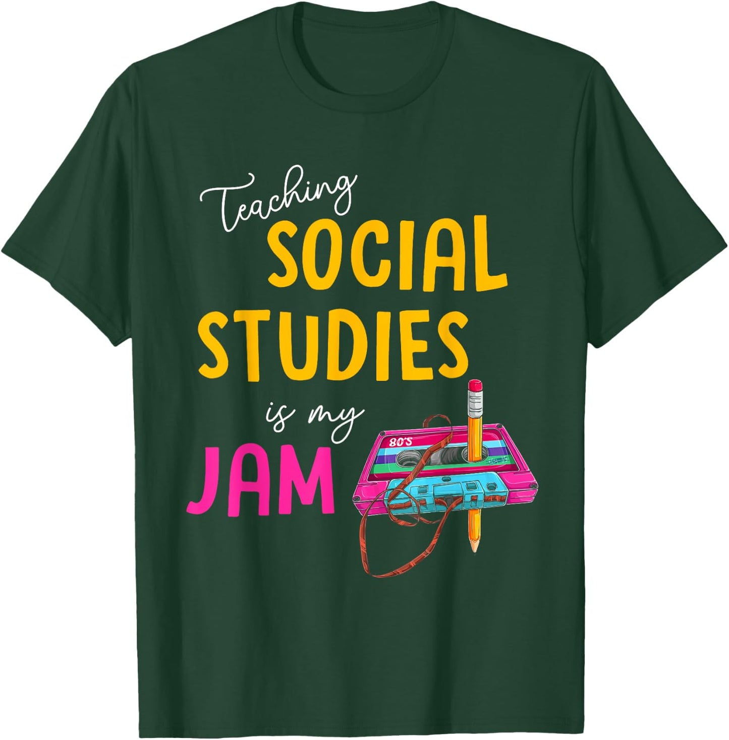 Teaching Social Studies Is My Jam Back To School Teacher Kid T-Shirt - T-Shirt | Forest