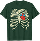 Skeleton Rib Heart Scary Spooky Halloween Men Women Boys Kid T-Shirt - T-Shirt | Forest