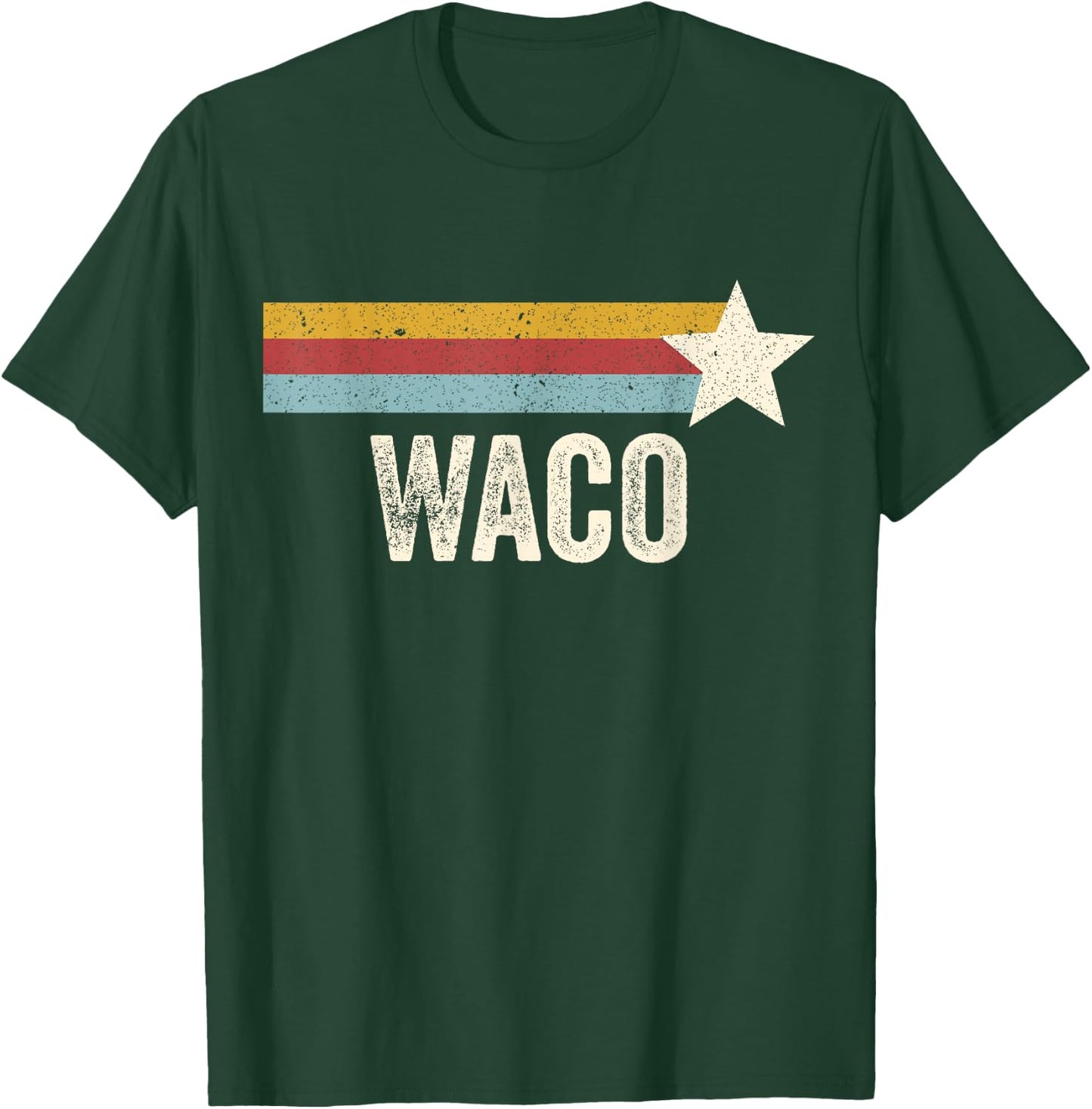US American City 70's Star USA - Vintage Retro Waco T-Shirt - T-Shirt | Forest