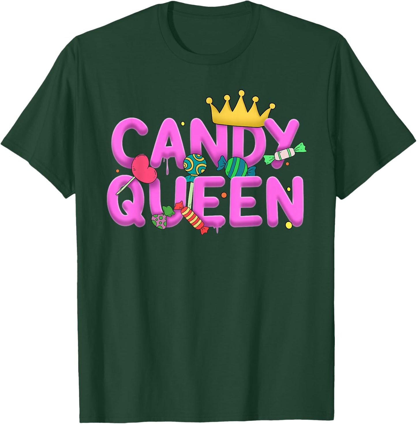 Cool Candy Queen Art Girls Candy Lollipop Lovers T-Shirt - T-Shirt | Forest