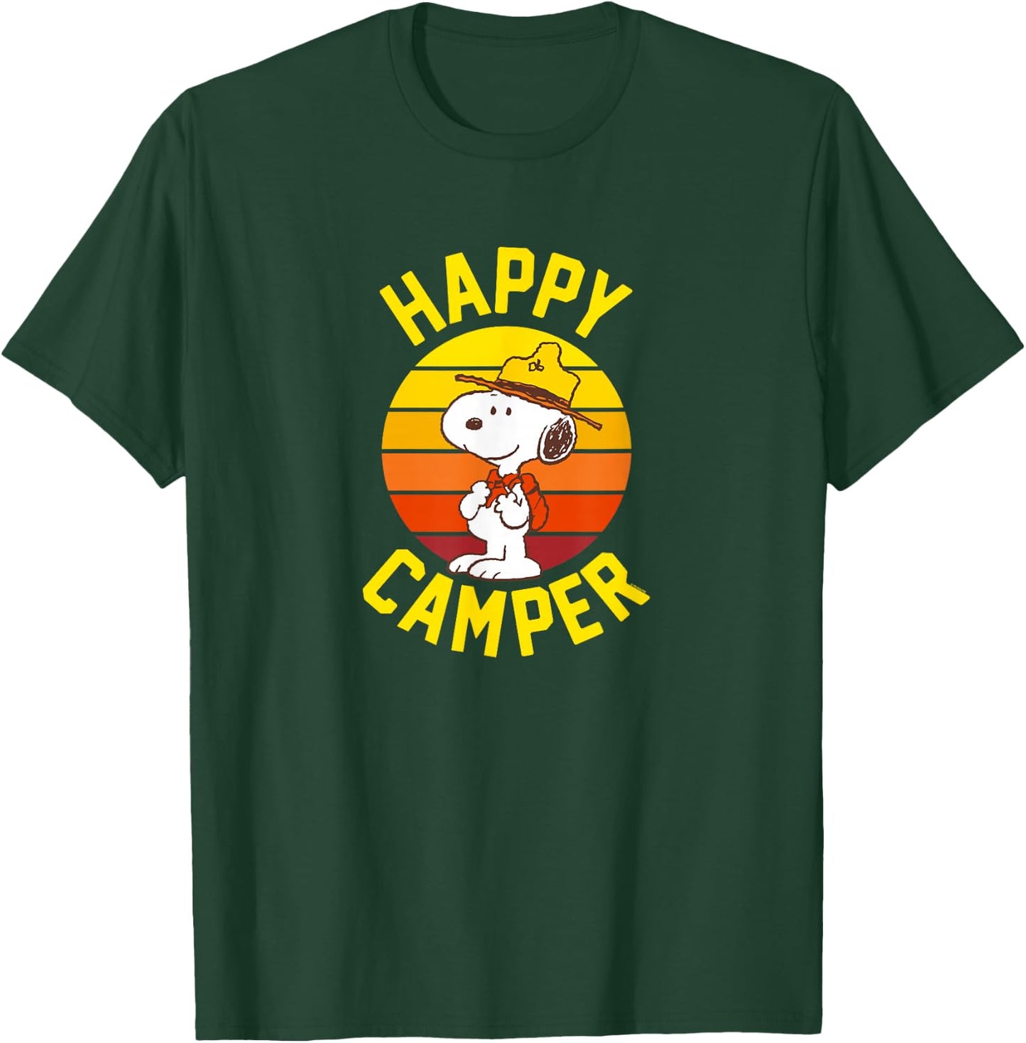 Peanuts - Snoopy Happy Camper T-Shirt - T-Shirt | Forest