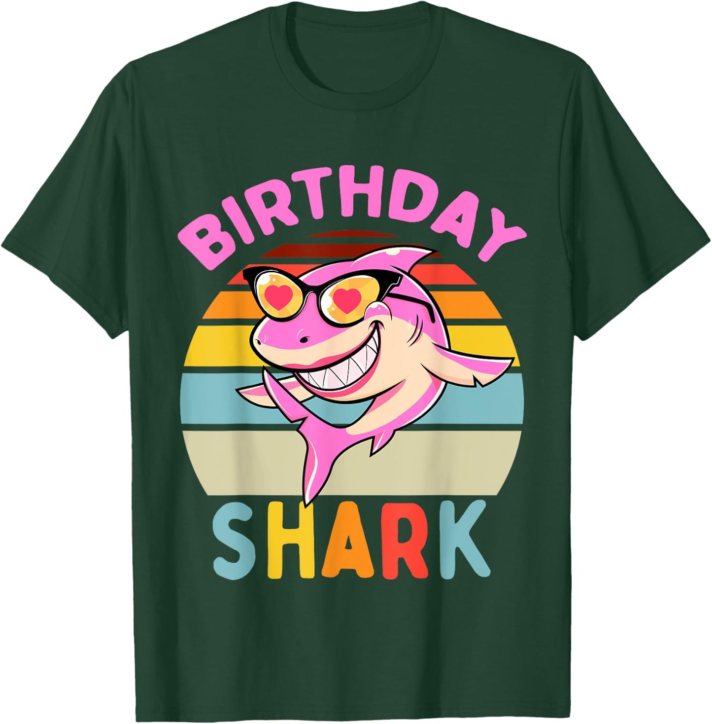 Shark Birthday Toddler Girls Kids Matching Family Girl T-Shirt - T-Shirt | Forest