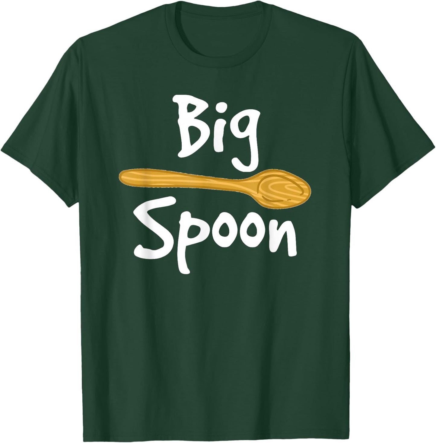 Cute Big Spoon Little Spoon Matching Couple T-Shirt - T-Shirt | Forest