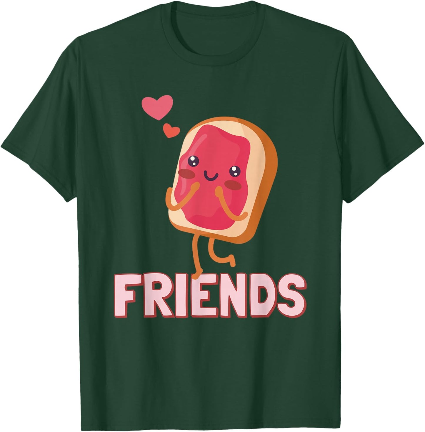 Best Friends PB&J Jelly and Peanut Butter Girl Woman Besties T-Shirt - T-Shirt | Forest