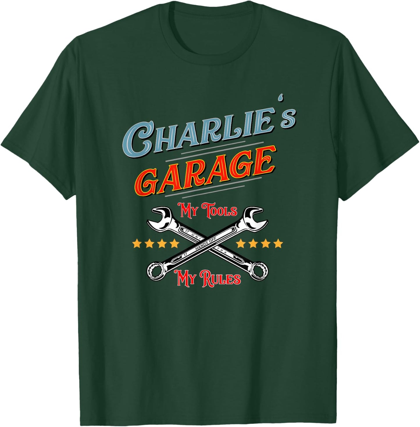 CHARLIE'S GARAGE funny shirt boys teens gift T-Shirt - T-Shirt | Forest