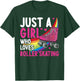 Funny Roller Skating Art Girls Women Kids Roller Disco Skate T-Shirt - T-Shirt | Forest