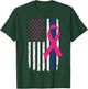 American Police Flag Cool Breast Cancer Awareness Gift T-Shirt - T-Shirt | Forest