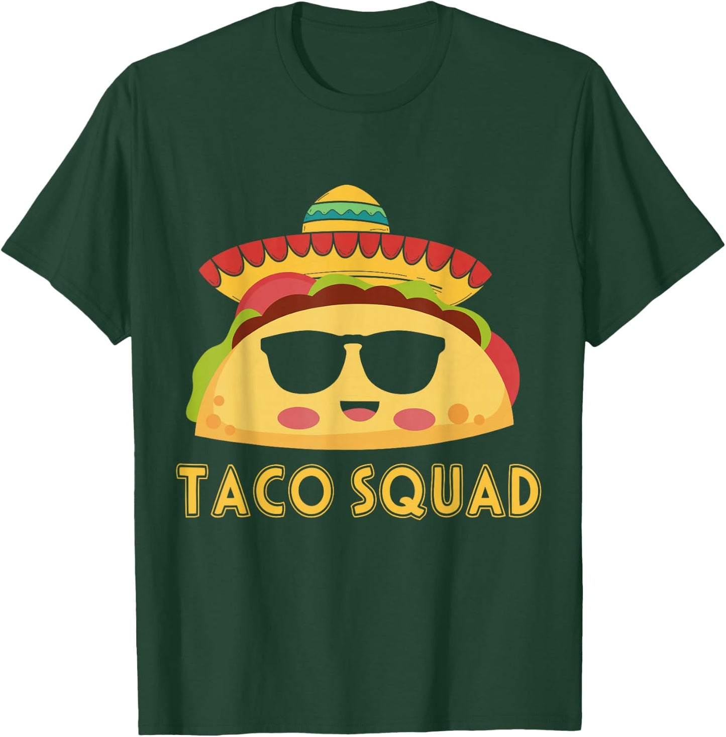 Cute Taco Squad Funny Mexican Food Lover Costume T-Shirt - T-Shirt | Forest