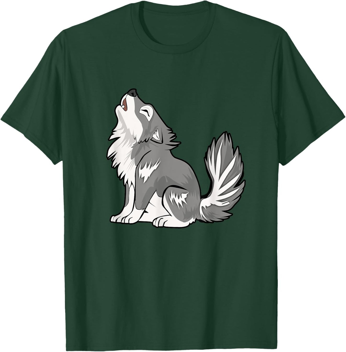 Cute Baby Howling Wolf Cub Sketch Gifts Costume Stuff Kids T-Shirt - T-Shirt | Forest