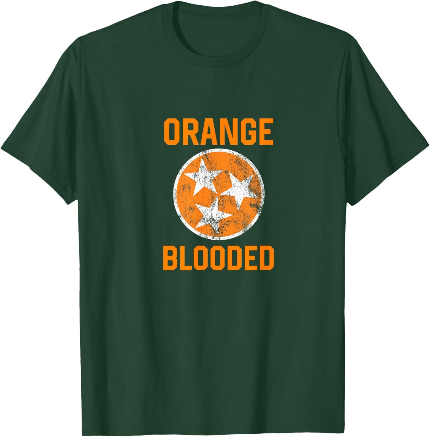 Tennessee Fan Orange Blooded Vol Sports Fan State Flag TN T-Shirt - T-Shirt | Forest