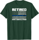 Support Our Law Enforcement 2018 Thin Blue Line Retired Police Goodbye Tension Hello Pension T-Shirt - T-Shirt | Forest