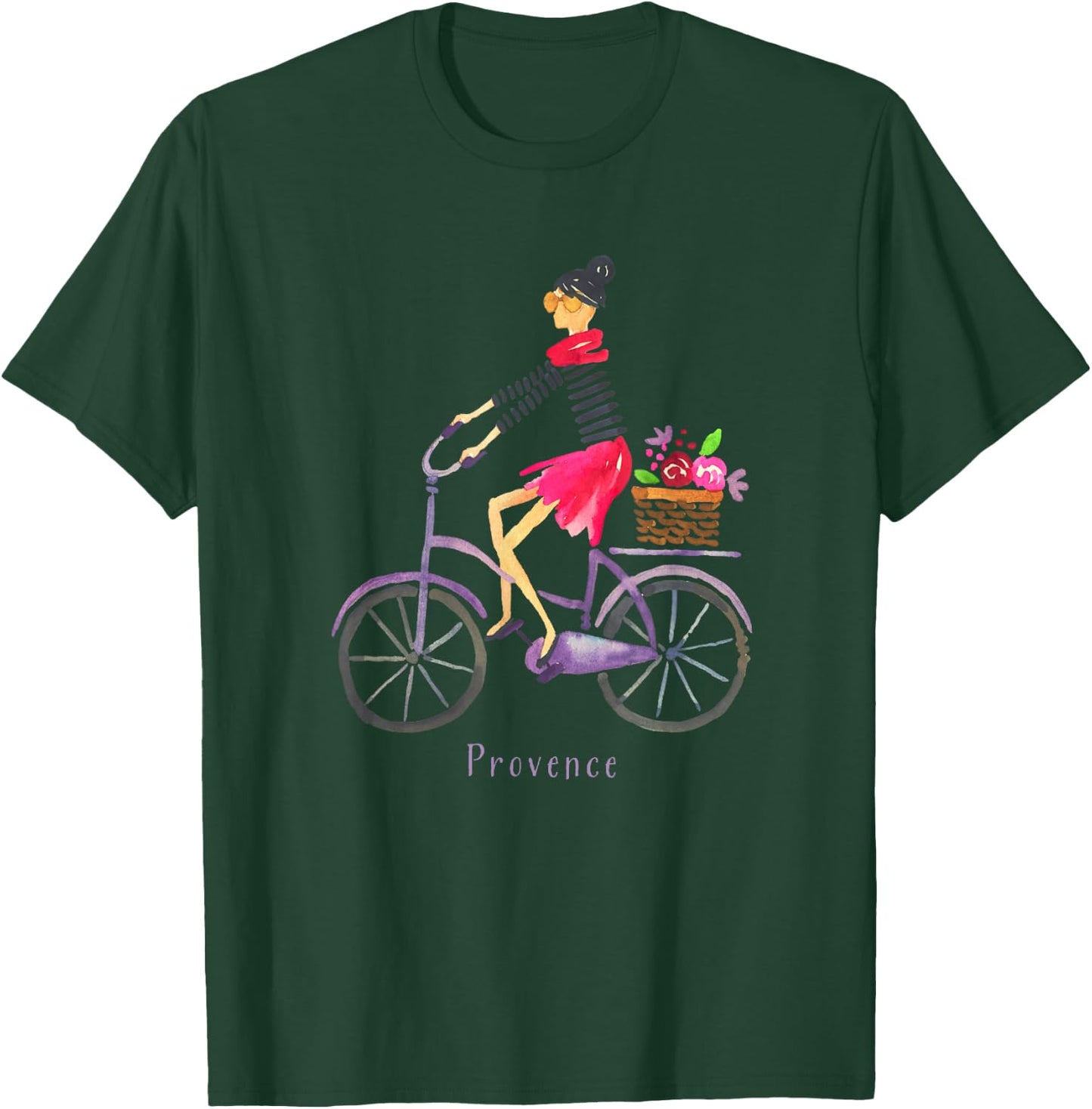 Provence France Cycling Bicycle French T-Shirt - T-Shirt | Forest