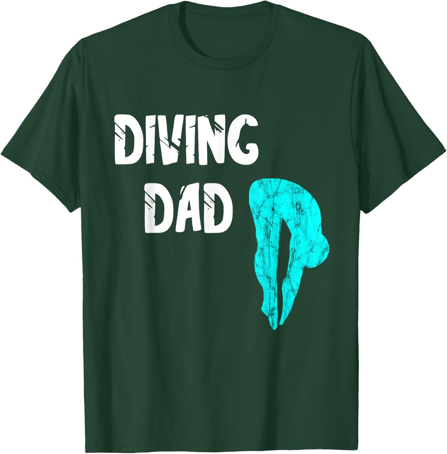 Diving Dad Springboard Swimming Platform Diver Papa Dive T-Shirt - T-Shirt | Forest
