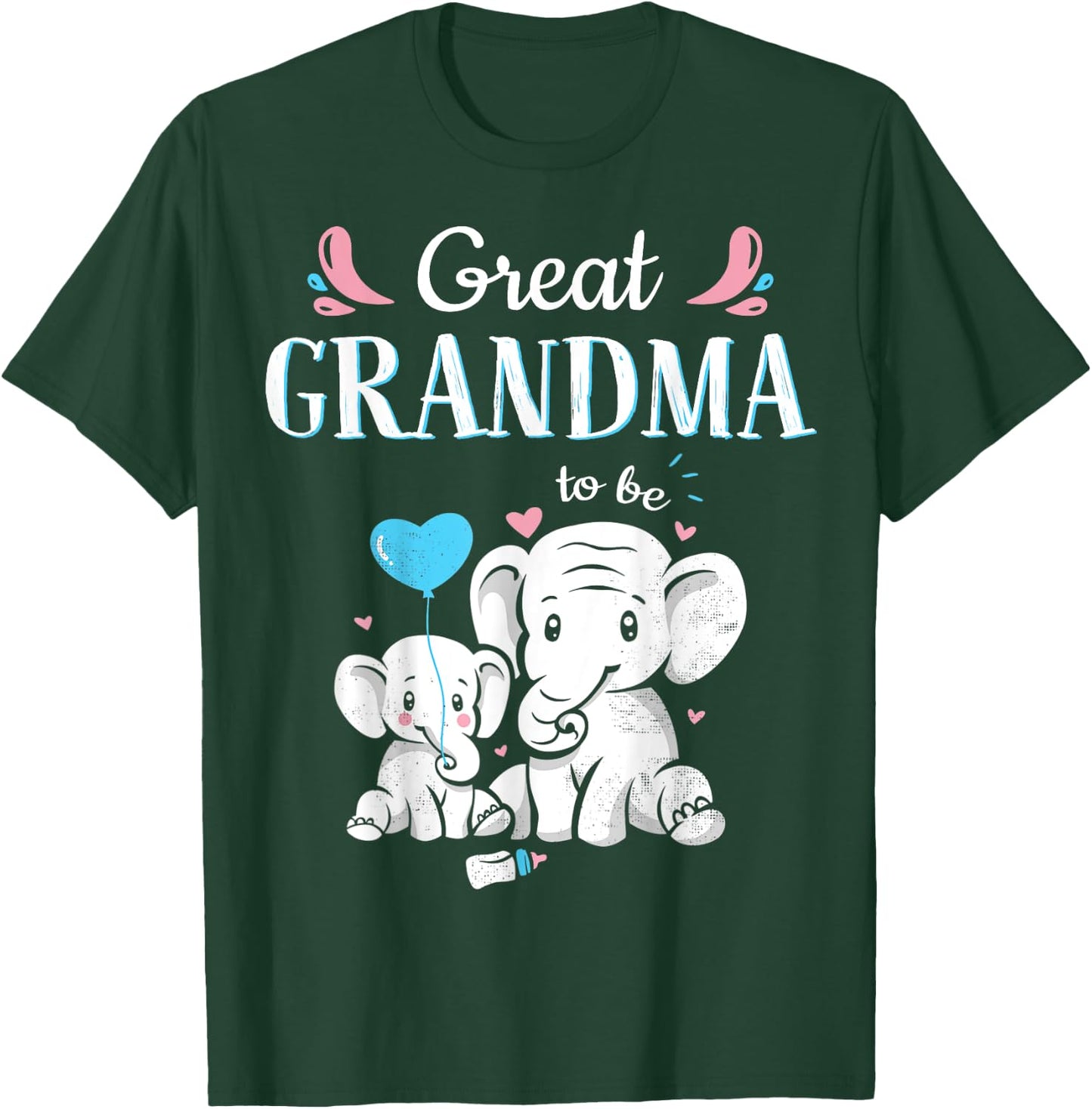 Great Grandma To Be Elephant Baby Shower Great Grandma T-Shirt - T-Shirt | Forest