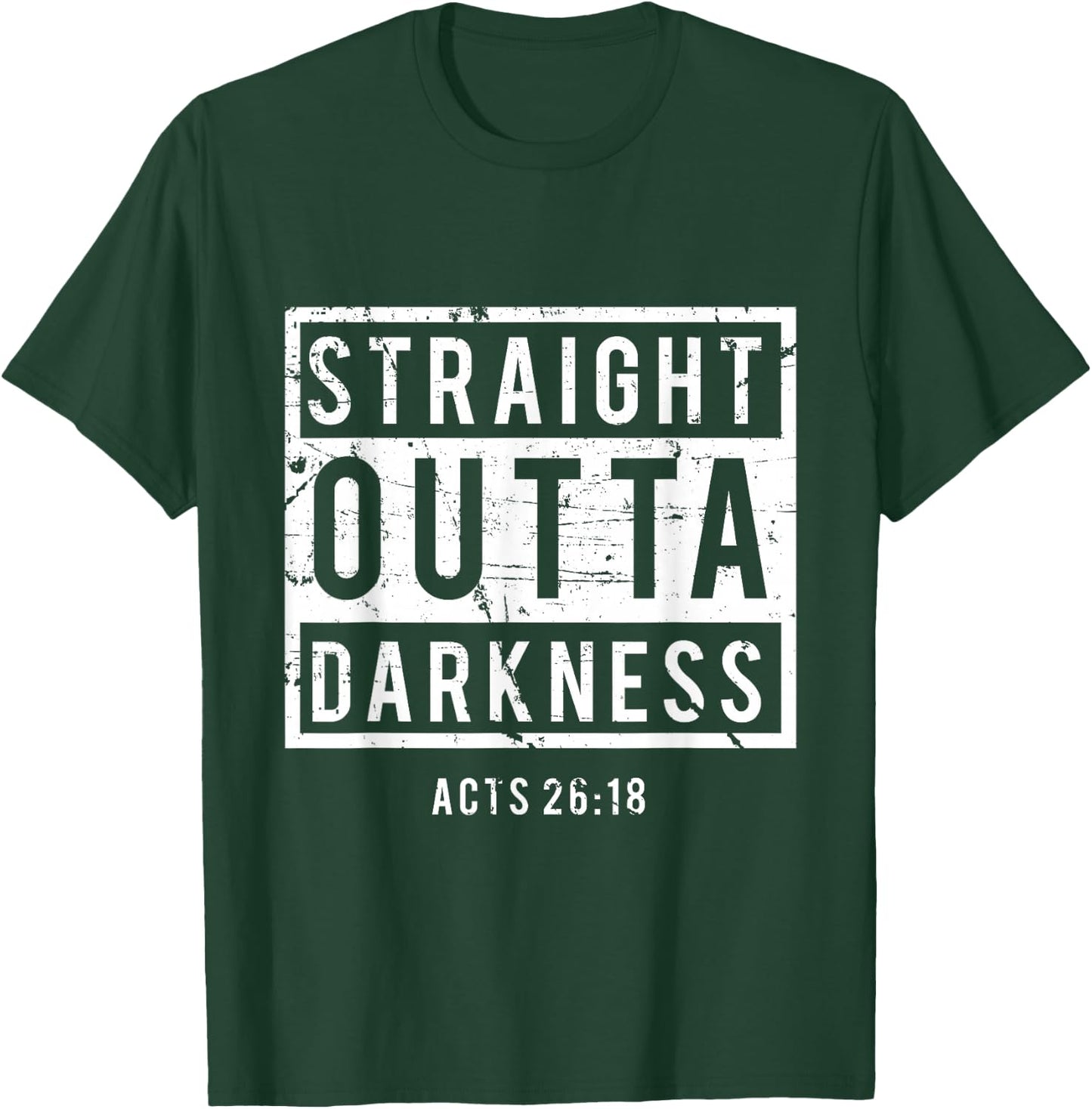 Biblical Verse Gifts - Straight Outta Darkness T-Shirt - T-Shirt | Forest