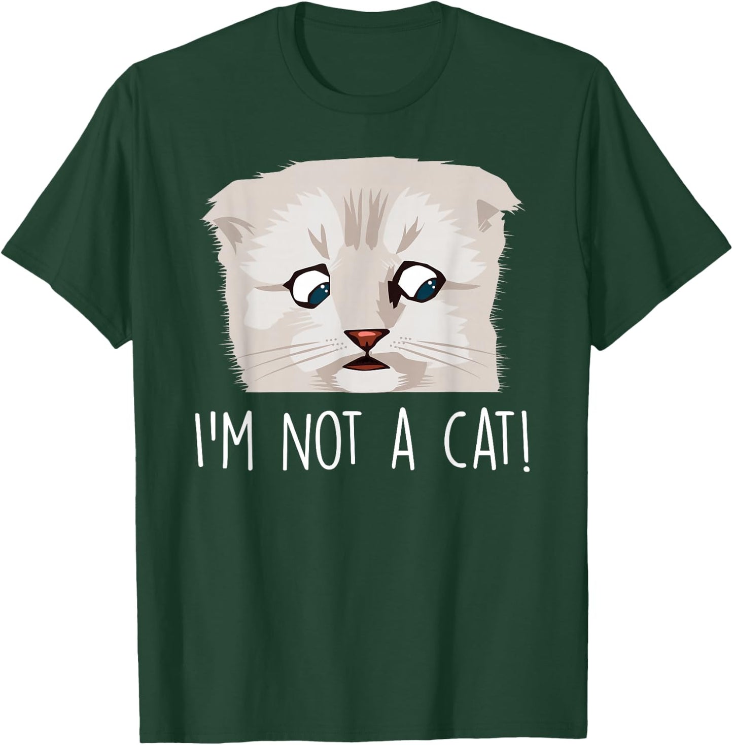 Funny I'm NOT a Cat I am not a Cat video call internet meme T-Shirt - T-Shirt | Forest