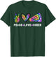 Peace Love Cheer Tie Dye Cheerleading for Cheerleader Cute Small T-Shirt - T-Shirt | Forest