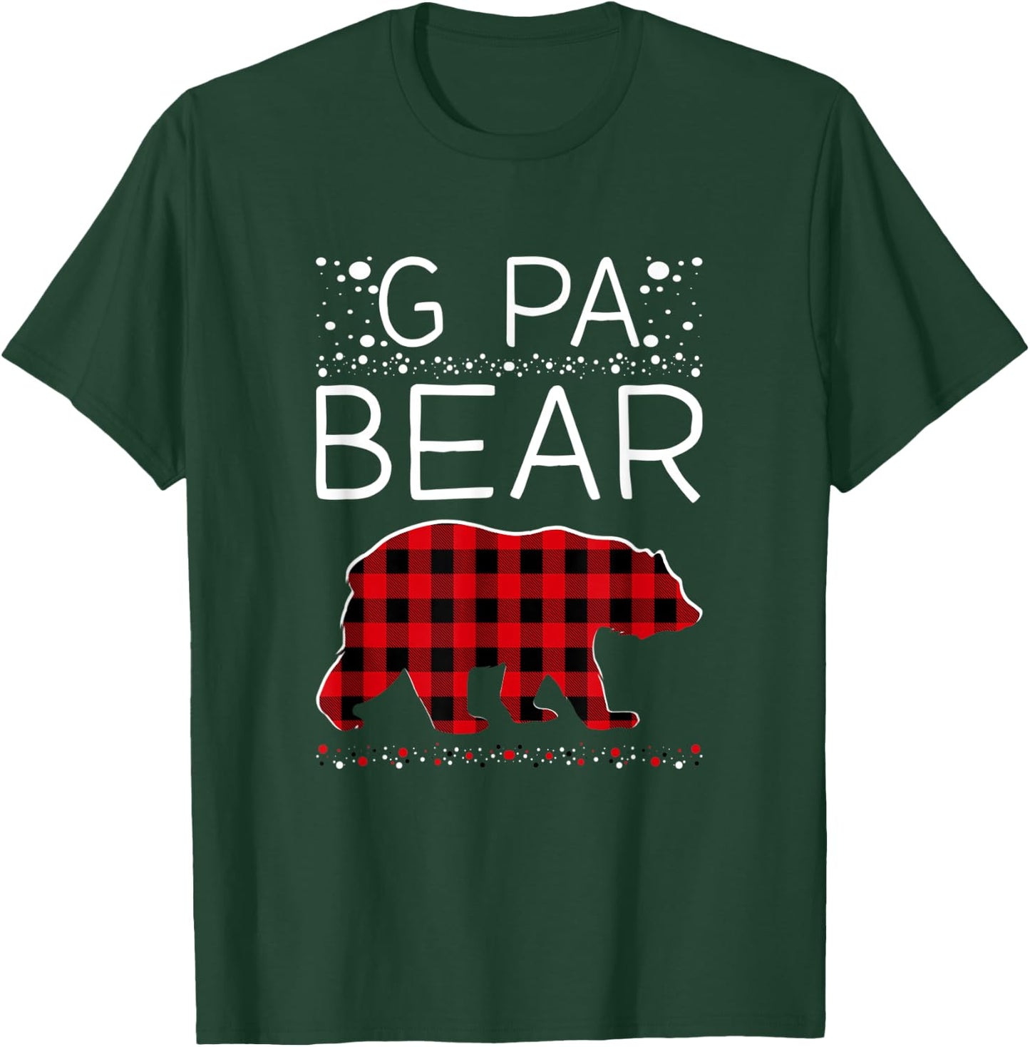 G Pa Bear Christmas Pajamas Matching Family Plaid Men T-Shirt - T-Shirt | Forest