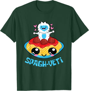 Spagh-Yeti I Spaghetti Sweet Kawaii Yeti Bigfood Manga T-Shirt - T-Shirt | Forest