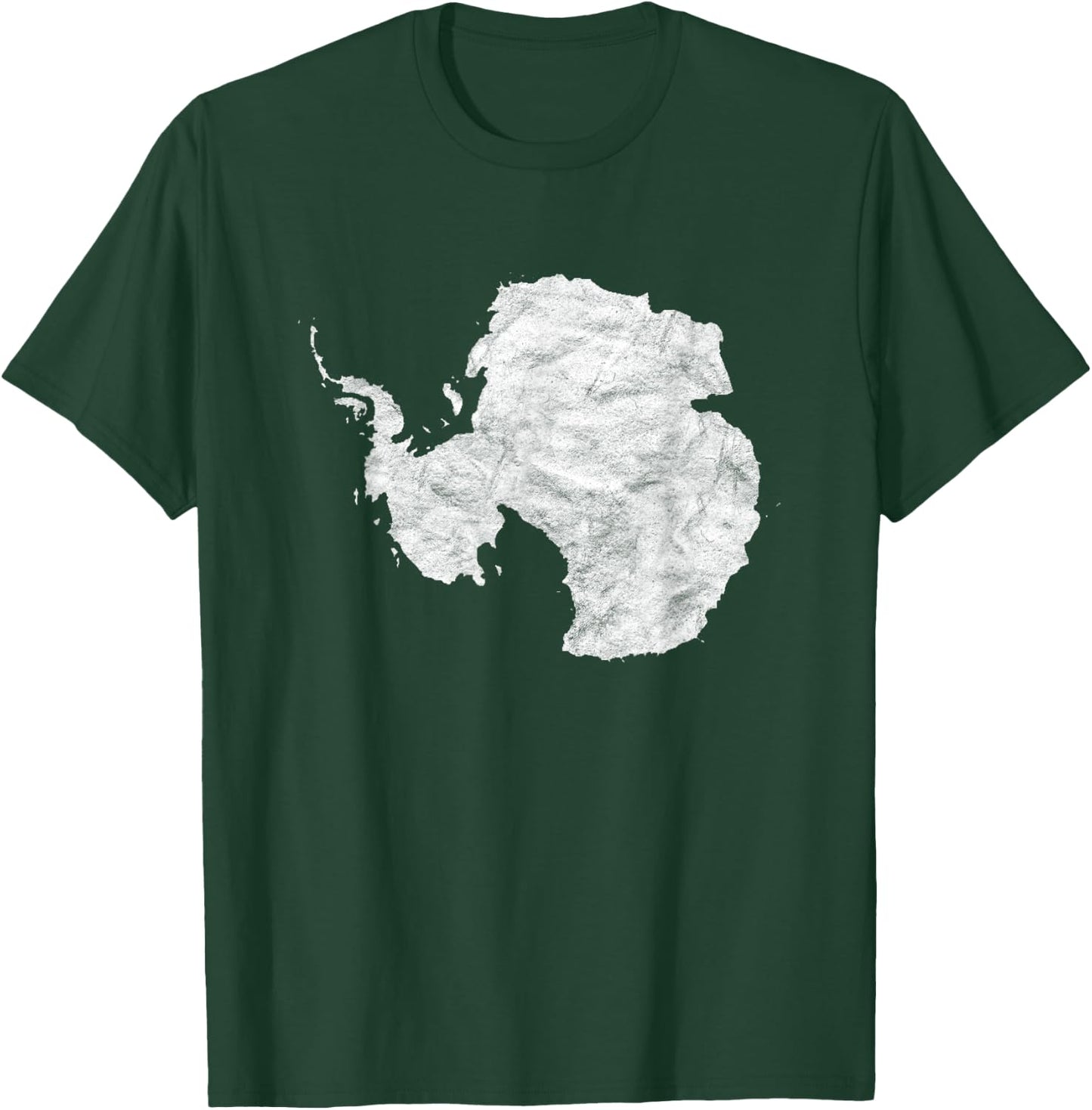 Antarctica Map Minimalist Distressed Vintage 80s South Pole T-Shirt - T-Shirt | Forest