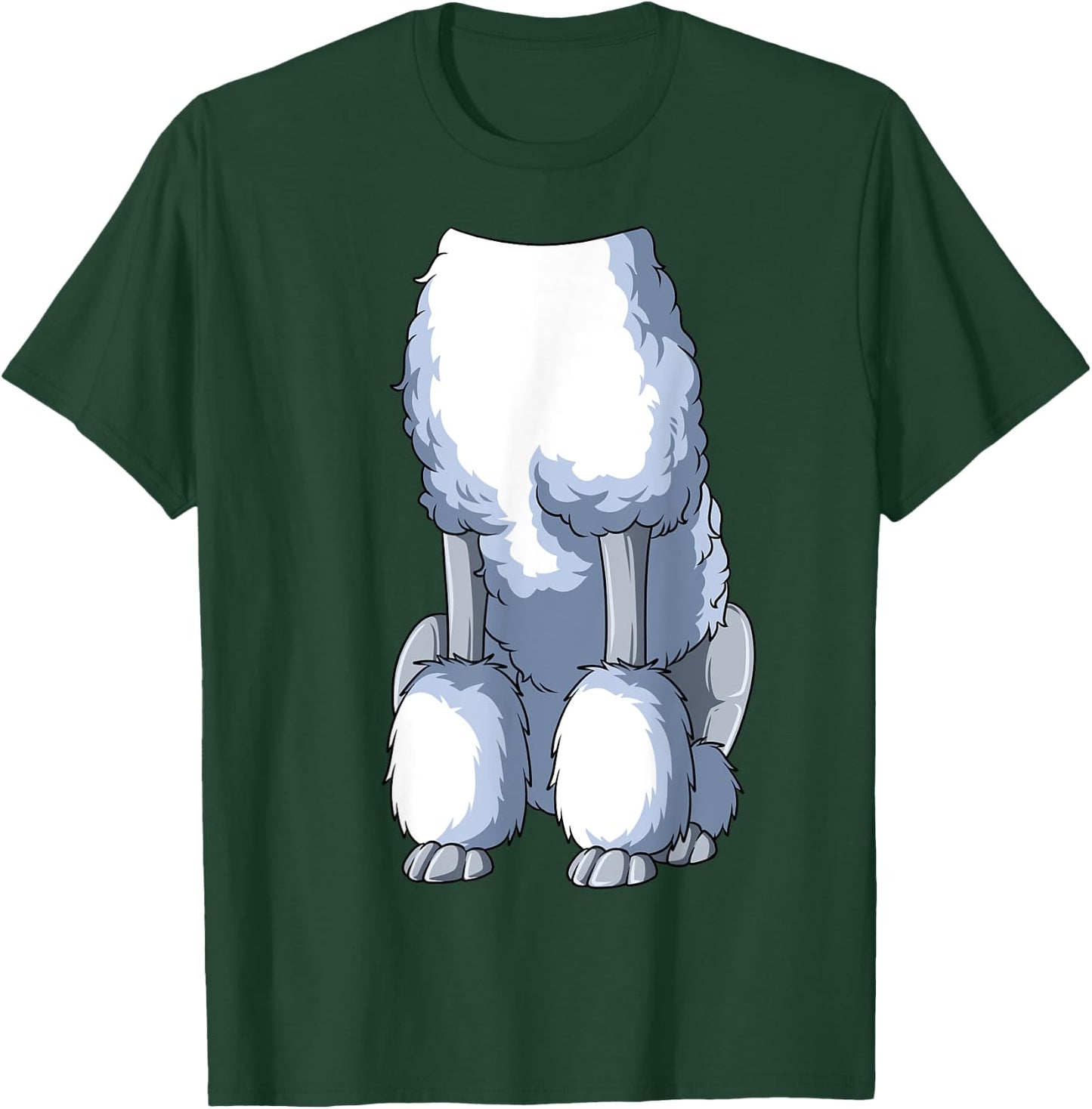 Easy Poodle Costume Poodle Body Headless Poodle Costume T-Shirt - T-Shirt | Forest