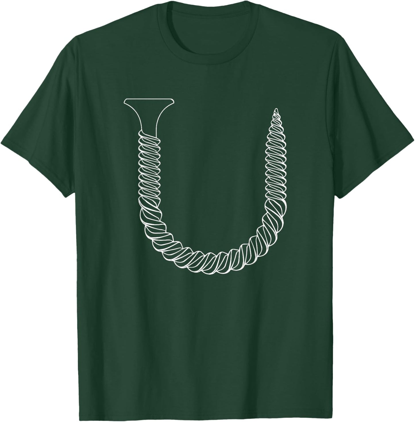 Screw Shaped U - Funny Tool Insult Shirt T-Shirt - T-Shirt | Forest