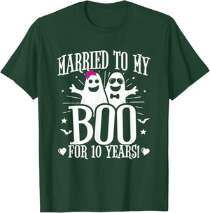 Funny 10th Wedding Anniversary October 10th Anniversary T-Shirt - T-Shirt | Forest