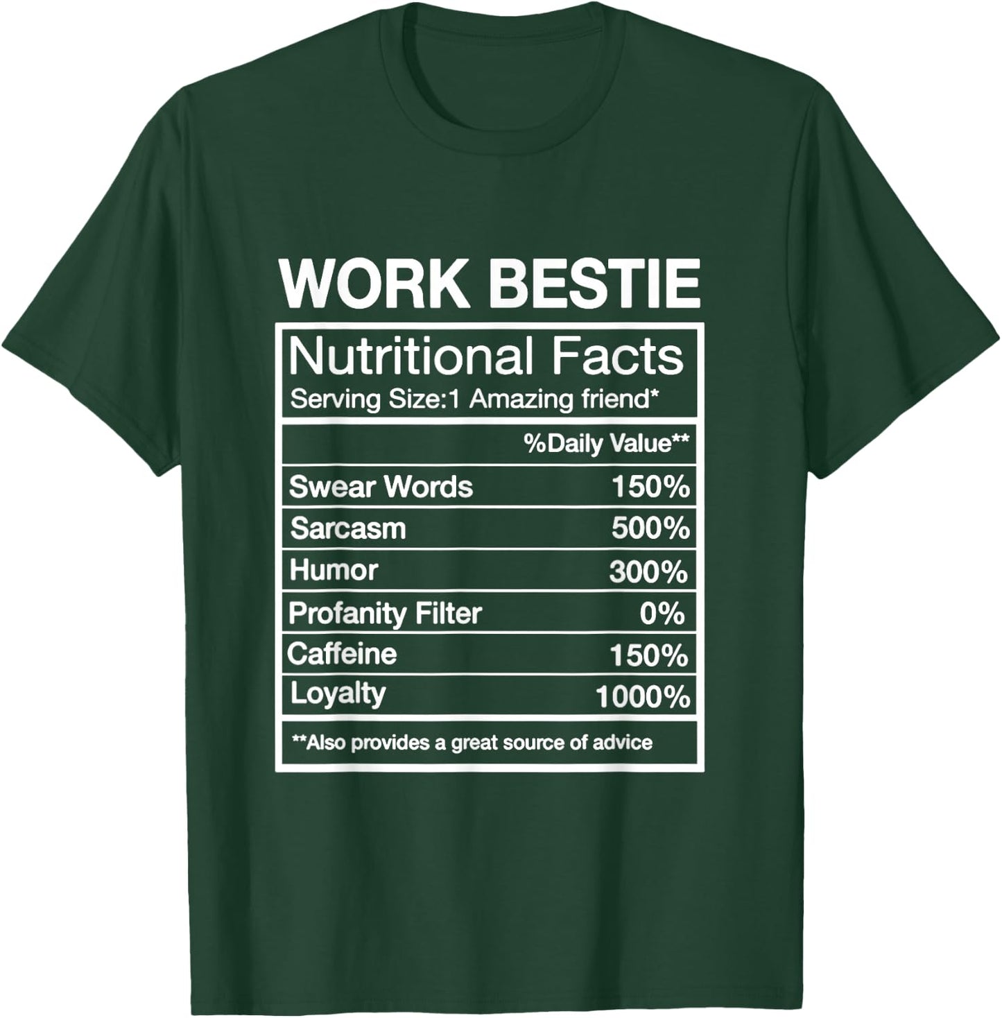 Funny Work Bestie Definition, Hilarious Coworker T-Shirt - T-Shirt | Forest