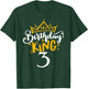 3rd Birthday King 3 Years Old Party Ideas For Boys T-Shirt - T-Shirt | Forest