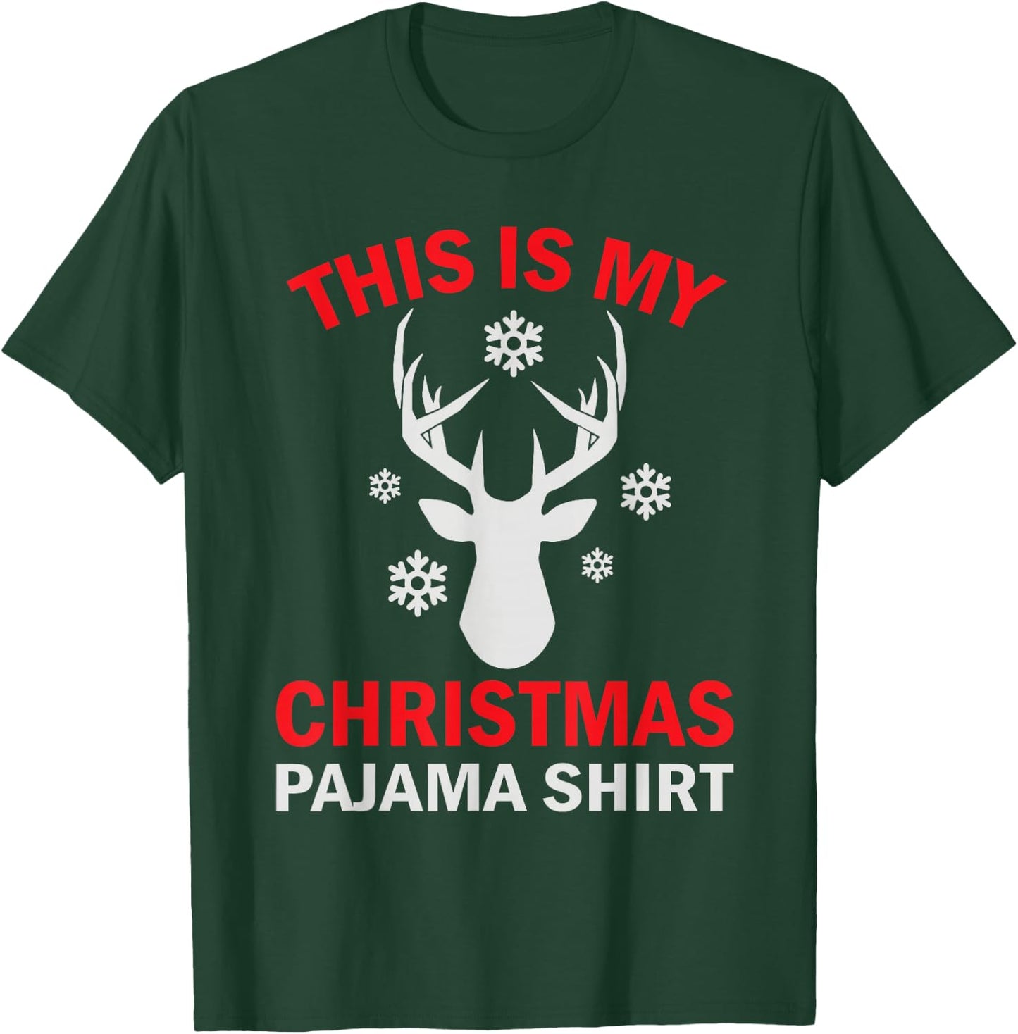 This Is My Christmas Pajama Deer Hunter T-Shirt - T-Shirt | Forest