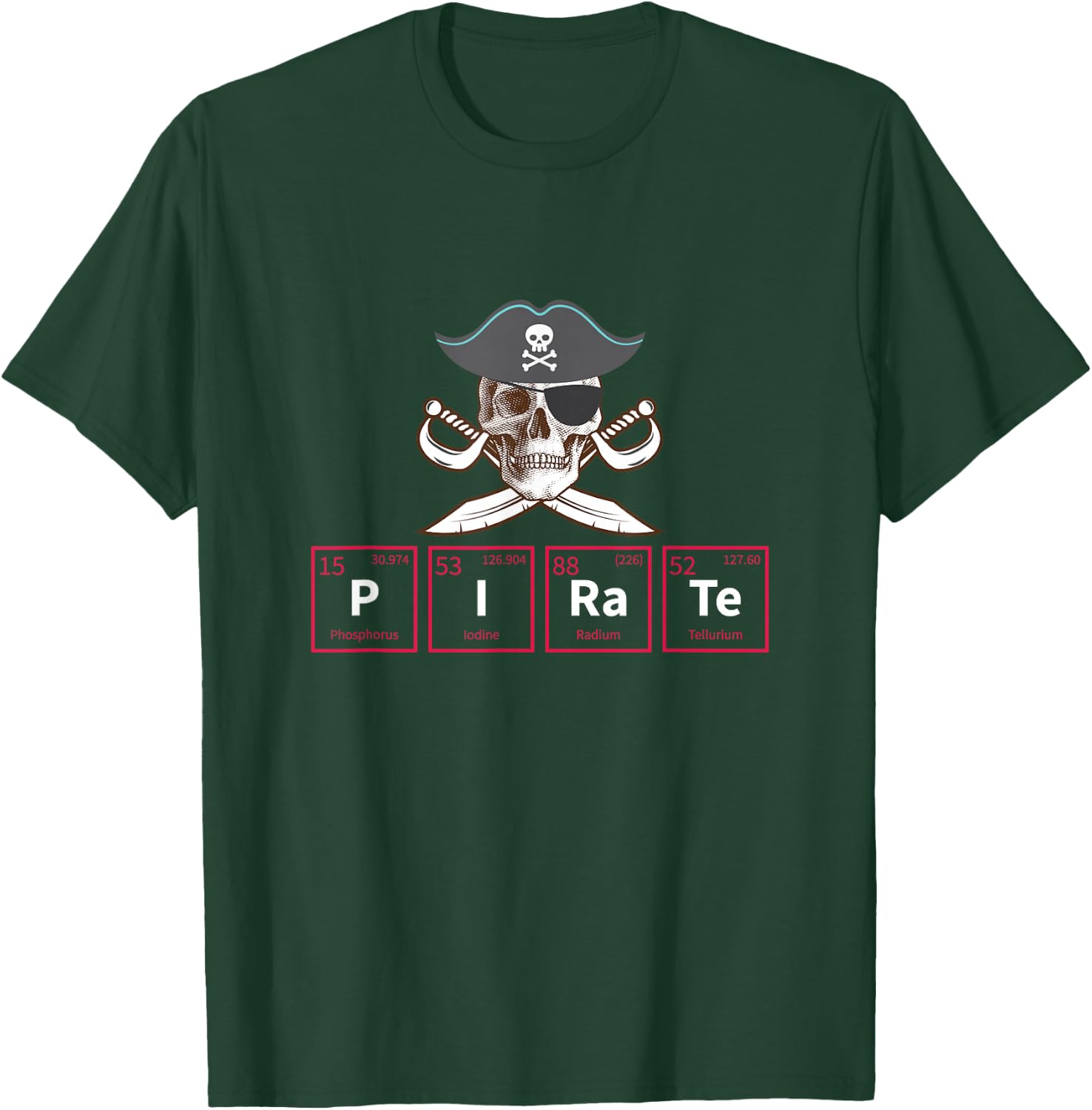 Funny Pirate Periodic Table Chemistry Fun T-Shirt - T-Shirt | Forest