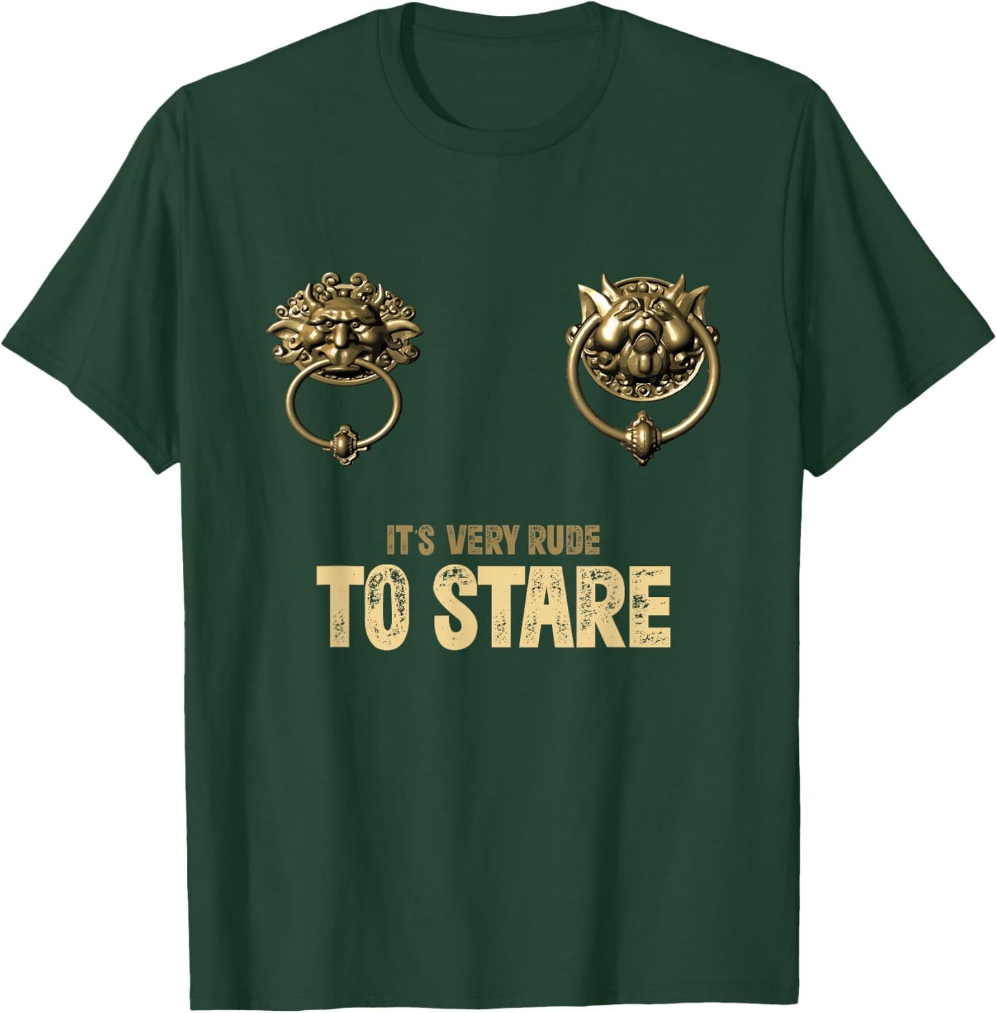 It's Very Rude to Stare Labyrinth Door Knocker T-Shirt - T-Shirt | Forest