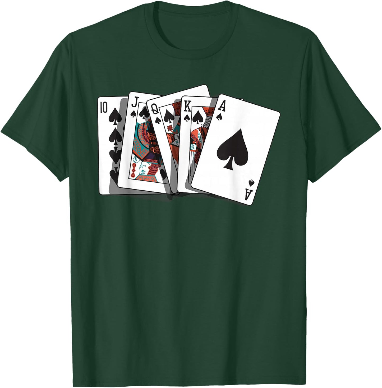 Poker Texas Hold'em - Gambling Casino Royal Flush Poker T-Shirt - T-Shirt | Forest