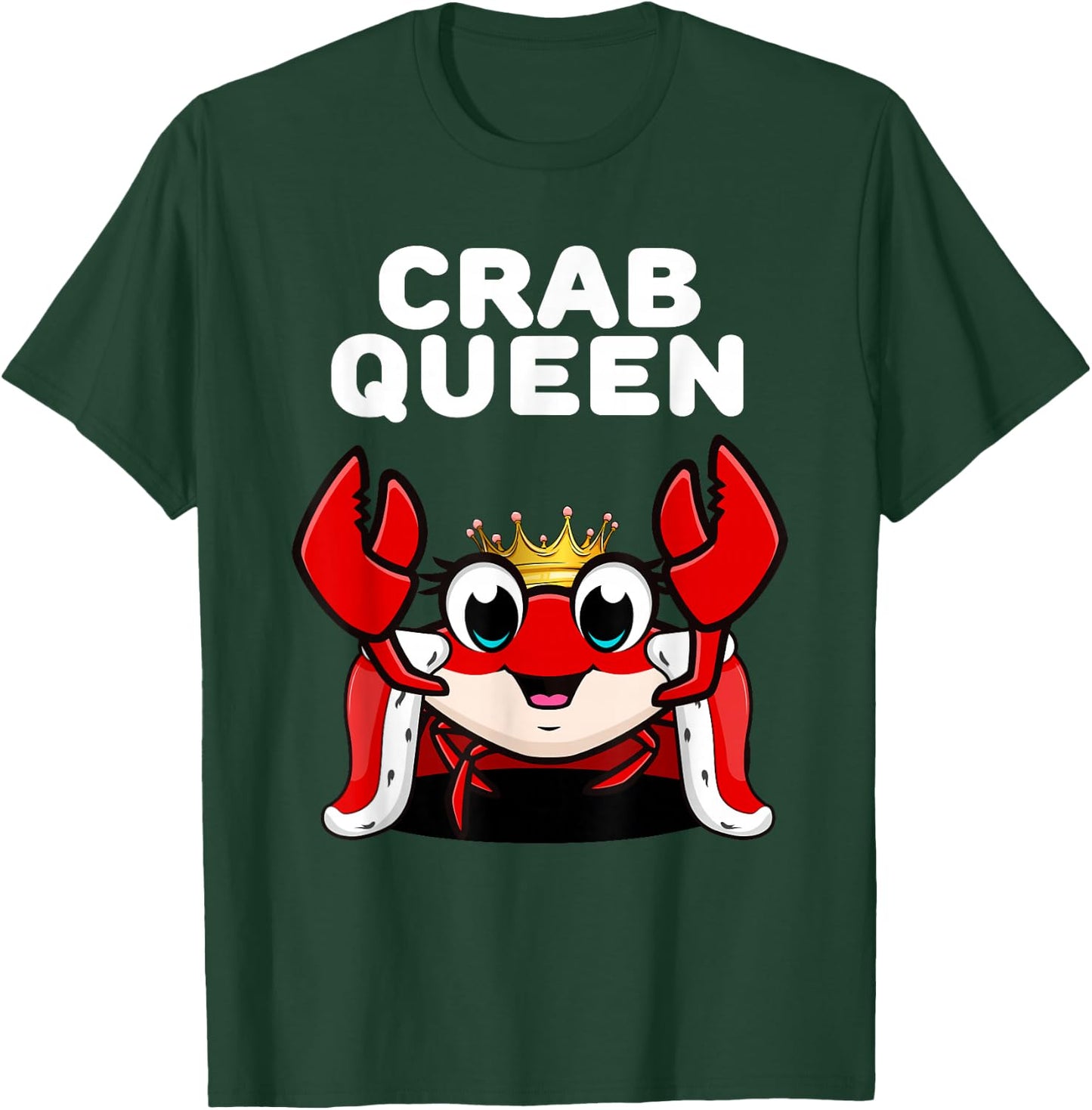 Women's Crab Queen Shirt | Girls , Black T-Shirt - T-Shirt | Forest