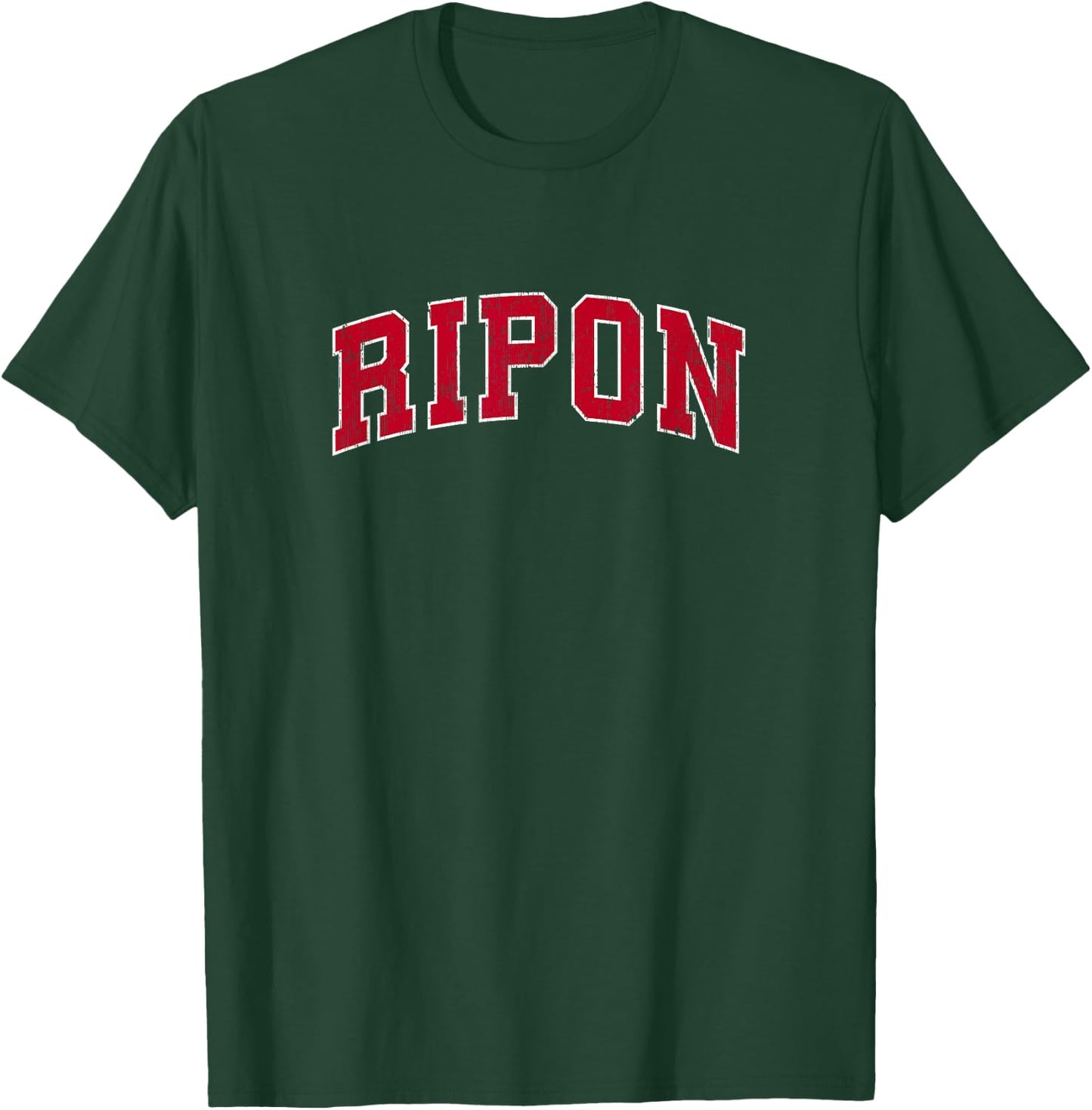 Ripon Wisconsin WI Vintage Sports Design Red Design T-Shirt - T-Shirt | Forest