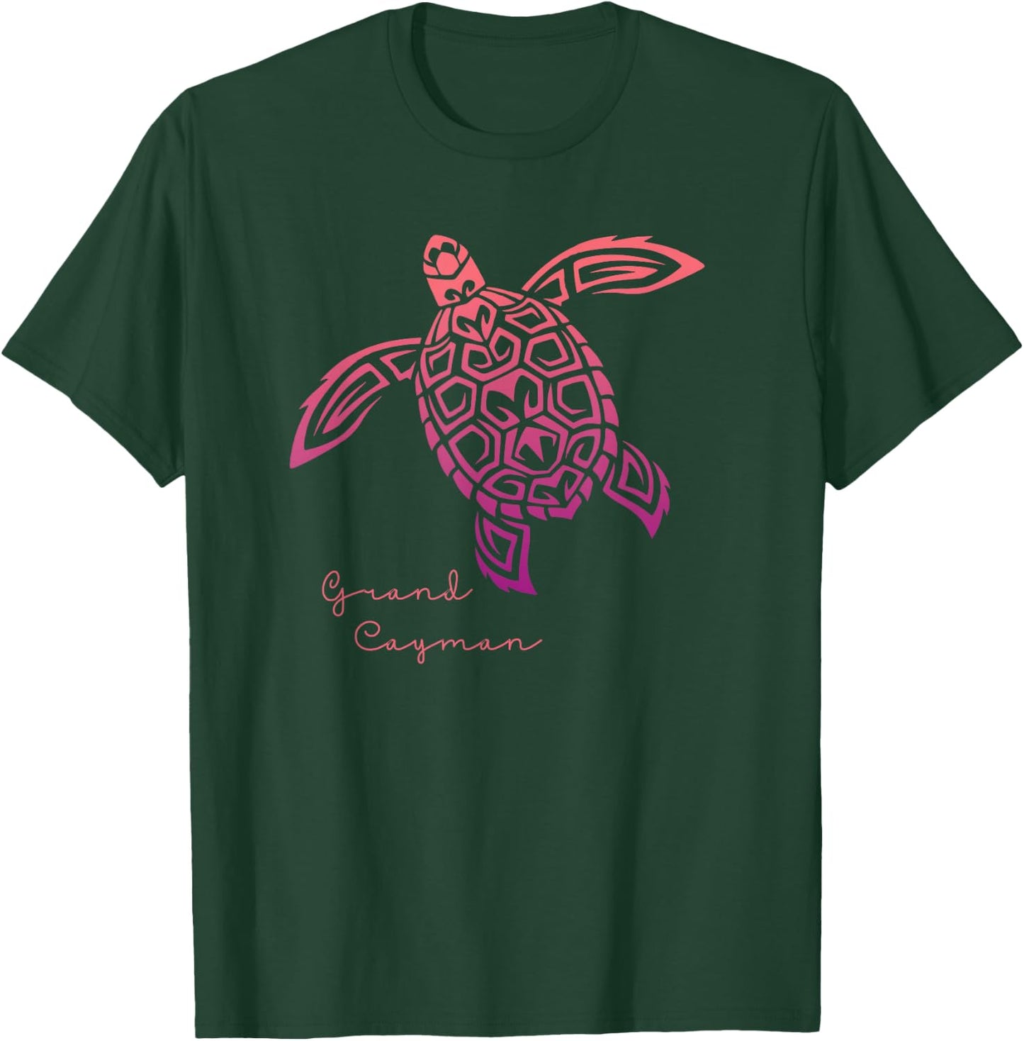 Retro Grand Cayman Islands Sea Turtle Souvenir Vacation T-Shirt - T-Shirt | Forest