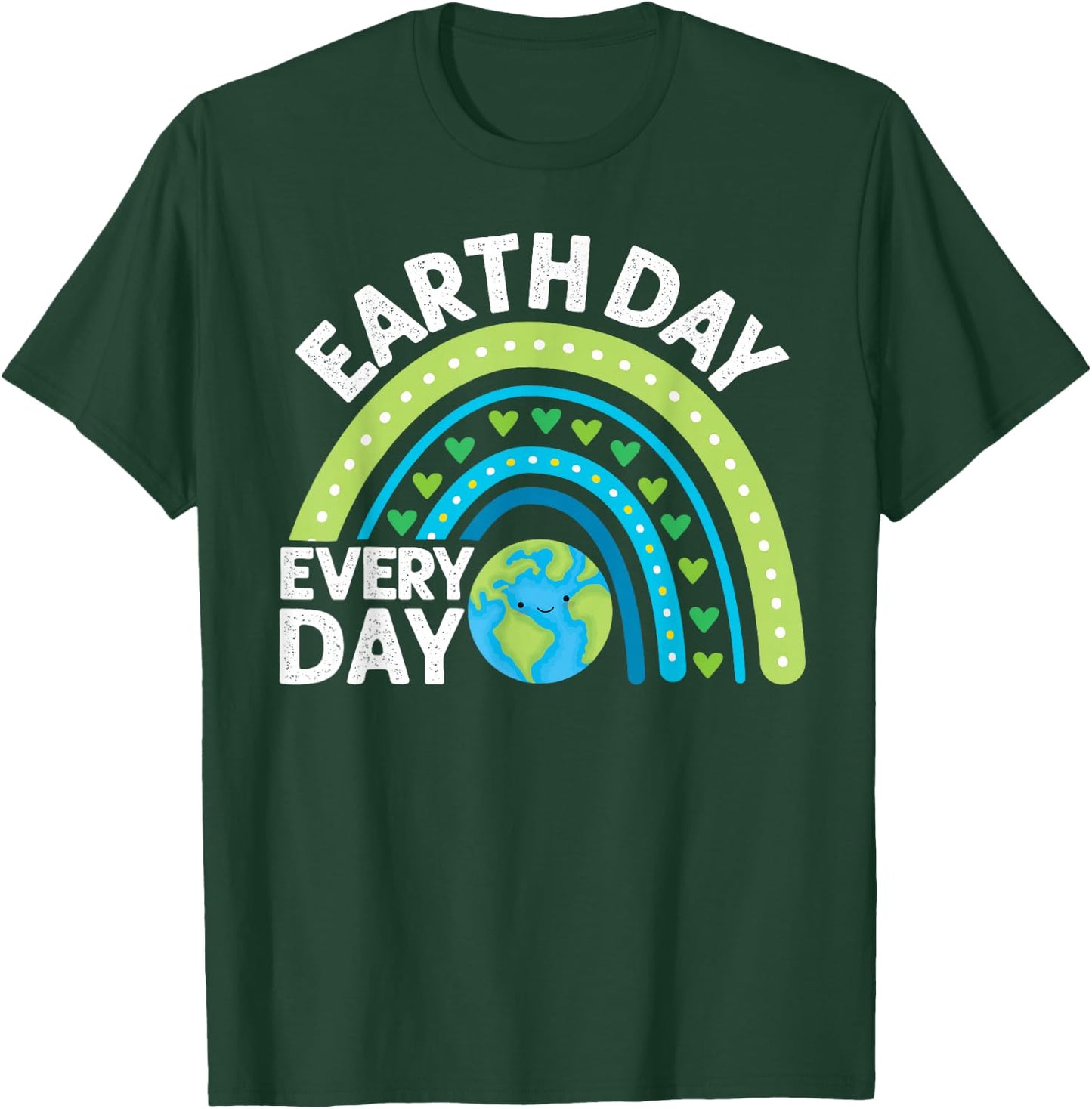 Earth Day 2026 Every Day Earth Day Girls Rainbow T-Shirt - T-Shirt | Forest