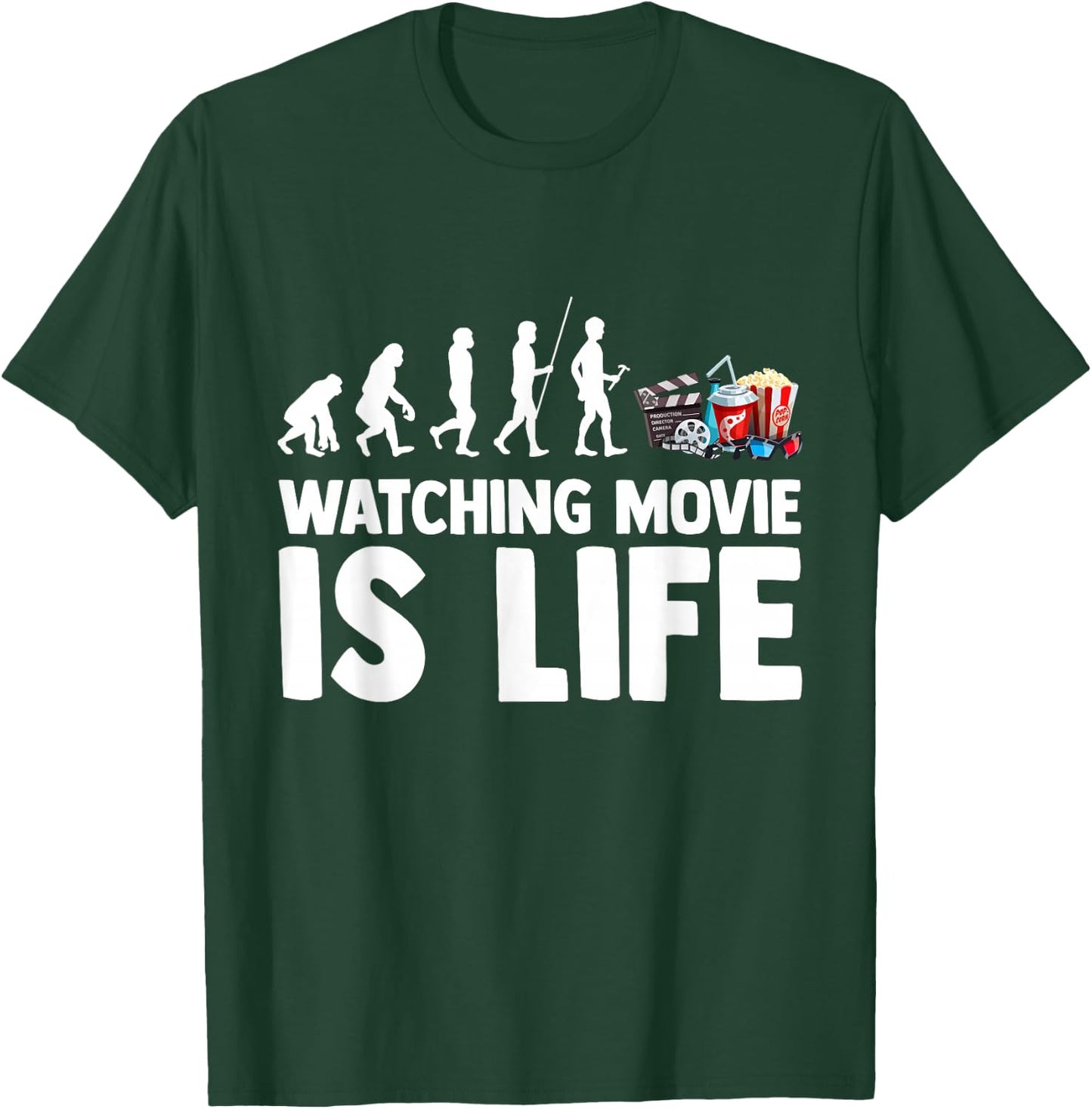 Movie Action Cinema Film Comedy Flick Feature T-Shirt - T-Shirt | Forest