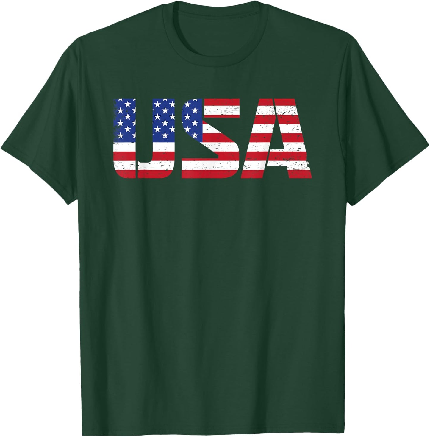 USA American Flag - 4th of July T-Shirt - T-Shirt | Forest
