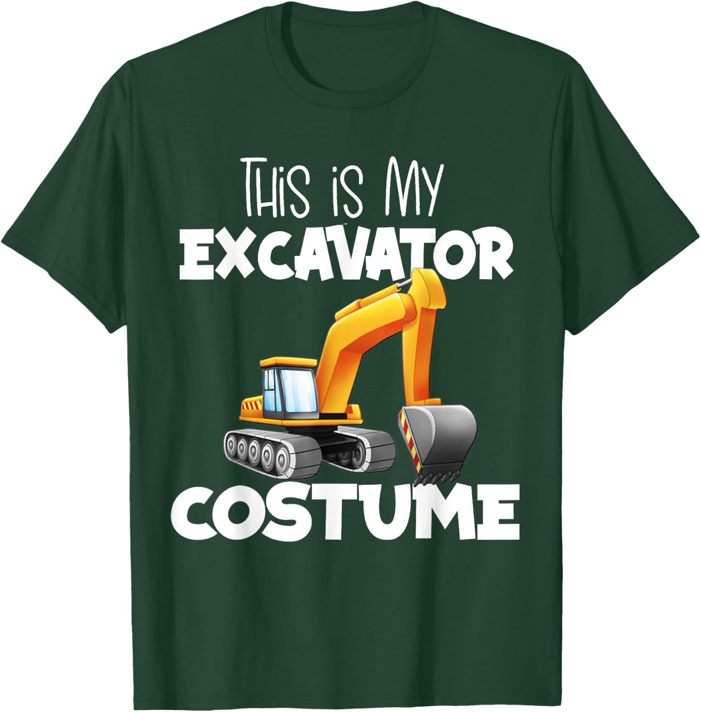 This Is My Excavator Costume Digger Truck Halloween Costume T-Shirt - T-Shirt | Forest
