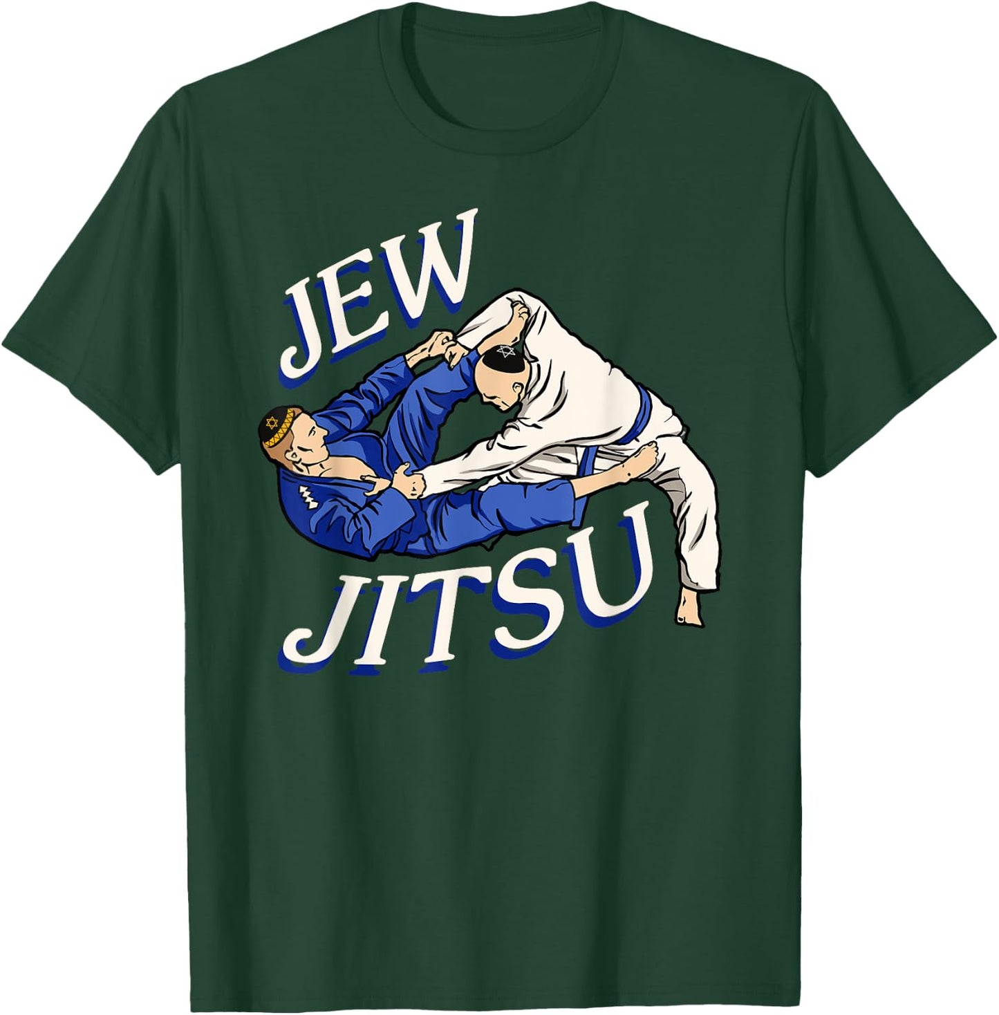 Funny Fighting Jew Jitsu Mixed Martial Arts T-Shirt - T-Shirt | Forest