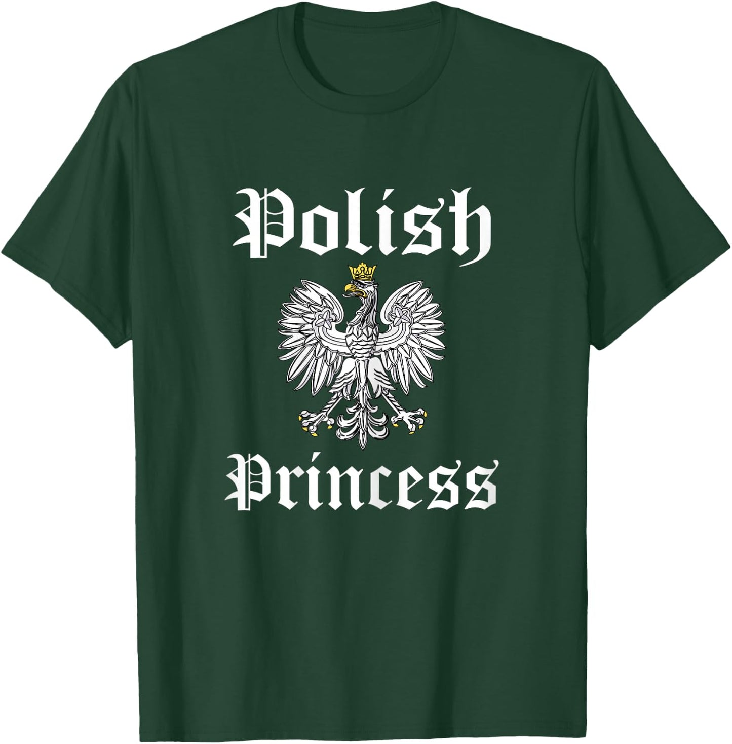 Polish Princess Girls Polska Pride Poland Flag Gift T-Shirt - T-Shirt | Forest