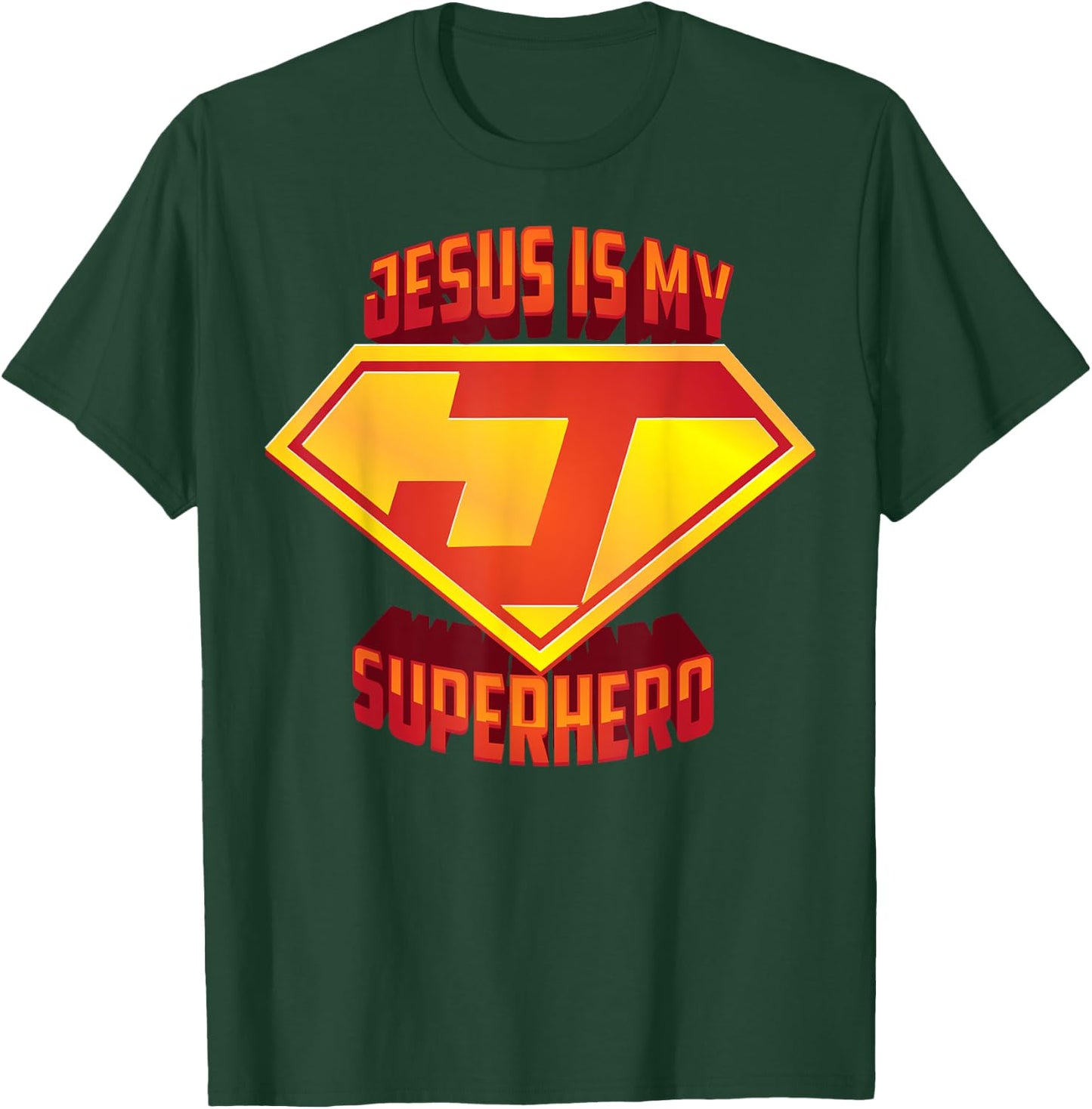 Cute Jesus Is My Superhero Birthday Present For You T-Shirt - T-Shirt | Forest
