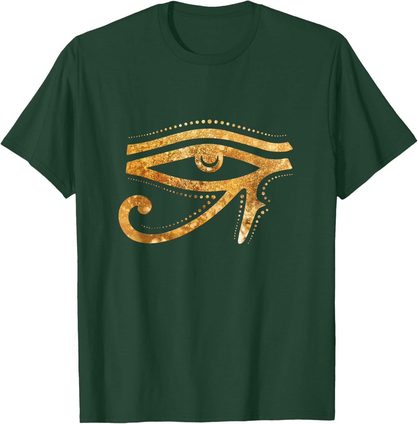 Golden Eye Of Ra Egyptian Hieroglyph Pharao Esoteric T-Shirt - T-Shirt | Forest