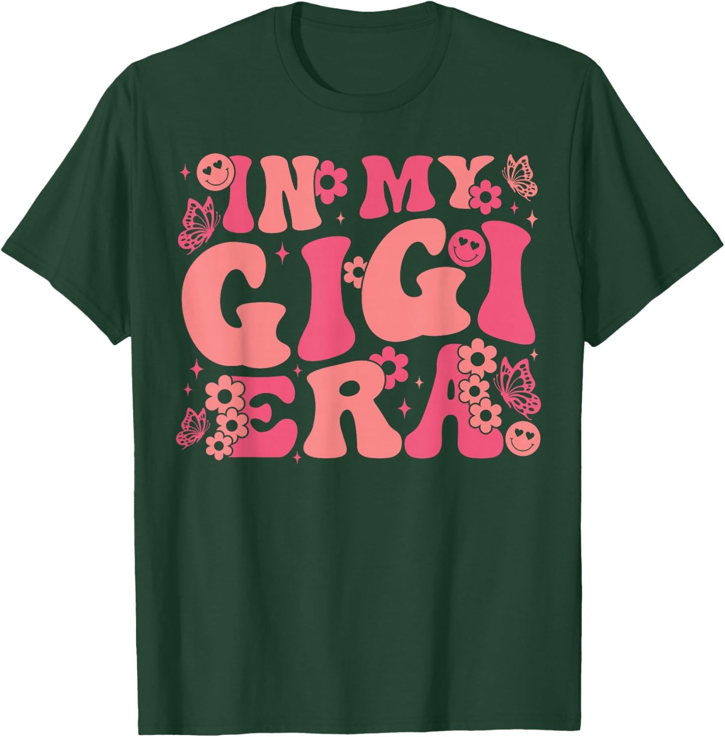 In My Gigi Era Baby Announcement for Grandma Mother's Day T-Shirt - T-Shirt | Forest