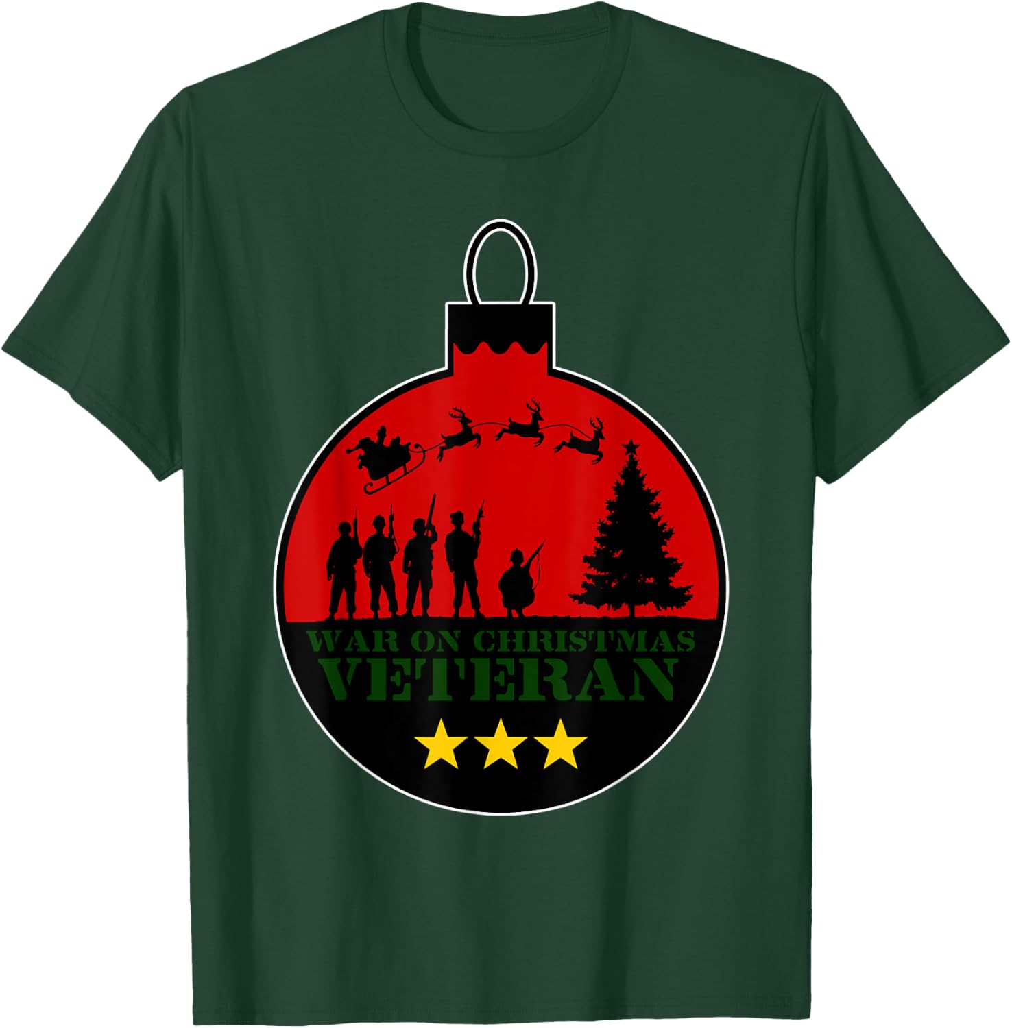 War On Christmas Red Christmas Ball T-Shirt - T-Shirt | Forest