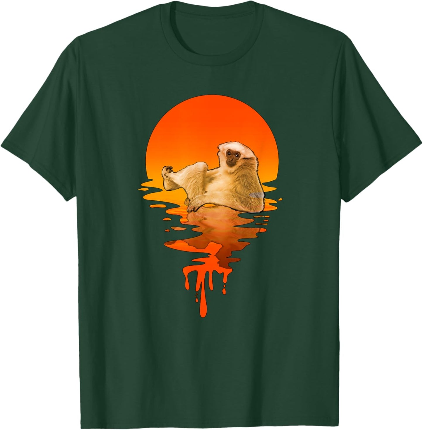 Vintage Retro Style Gibbon T-Shirt - T-Shirt | Forest